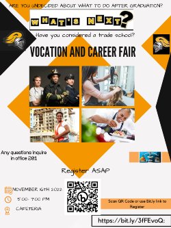 Flyer for Vocation and Career Fair